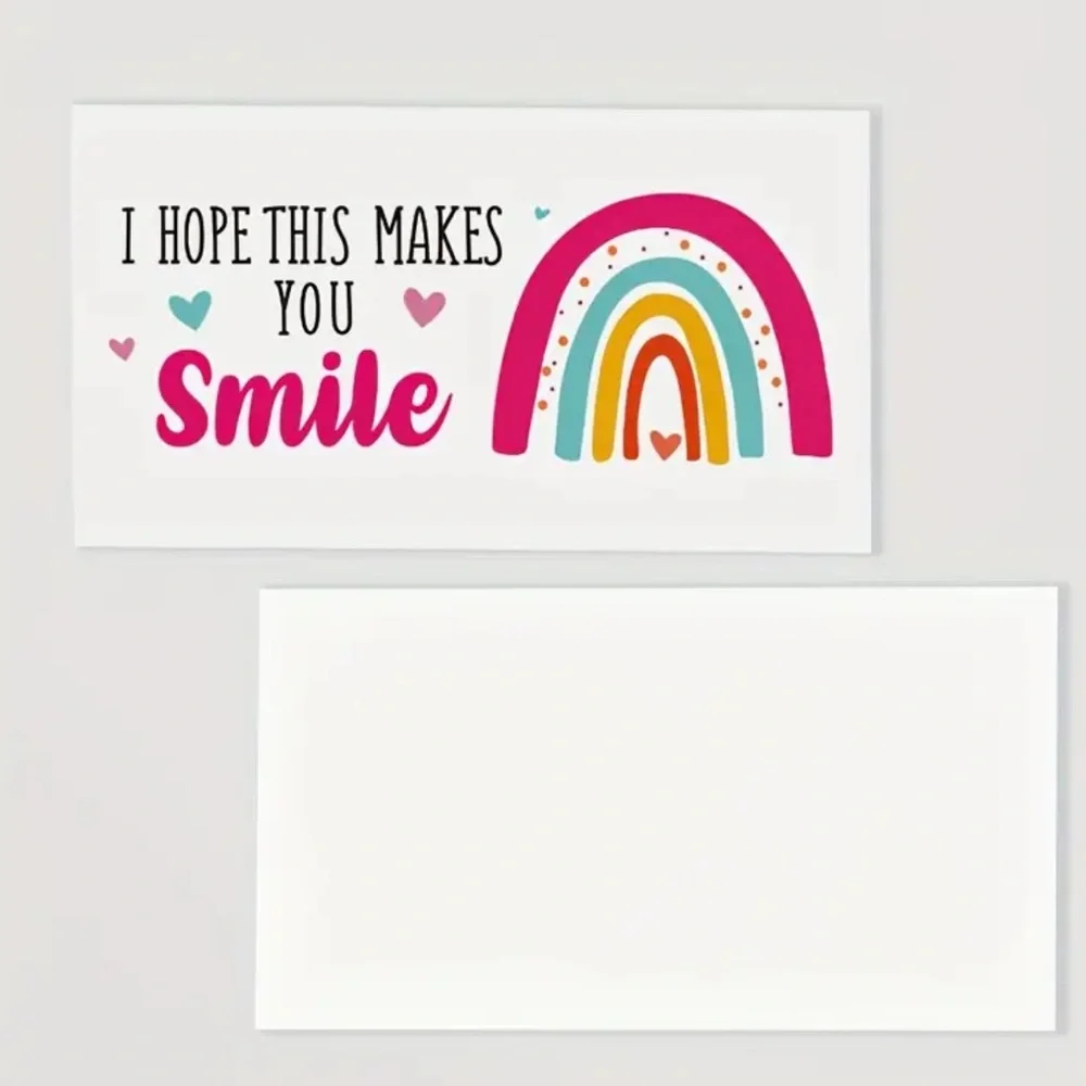 Cheerful Rainbow “HOPE THIS MAKES YOU SMILE, Cards, NEW, 50 pcs.